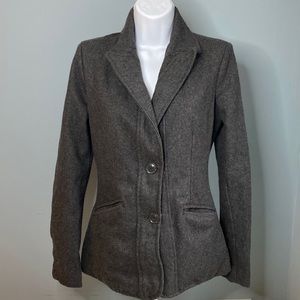 Max Rave fitted charcoal grey Pea Coat S